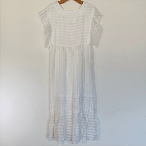 Anthropologie Babydoll Dress V-Neck Ruffled Tiered Cottagecore Flounce Hem Small - Picture 5 of 7